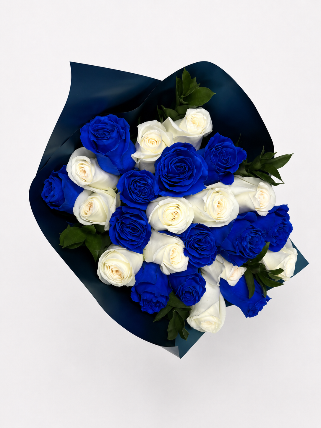 Blue and White roses Bouquet